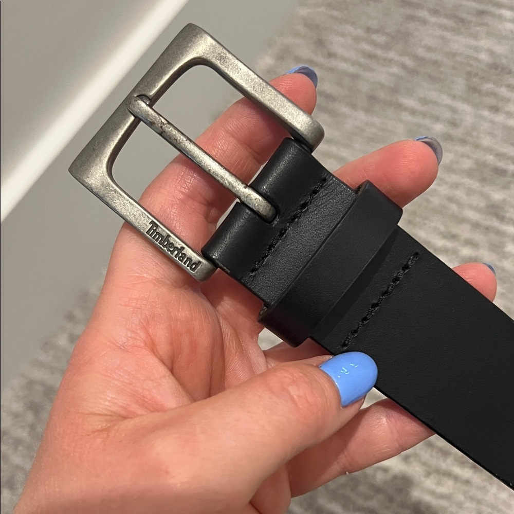 Timberland Black Leather Belt